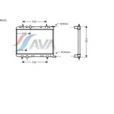 PE2221 AVA Радиатор, охлаждение двигателя