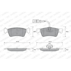 151-1917 WEEN Комплект тормозных колодок, дисковый тормоз
