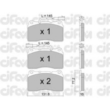 822-288-0 CIFAM Комплект тормозных колодок, дисковый тормоз