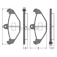 0 986 TB2 986 BOSCH Комплект тормозных колодок, дисковый тормоз