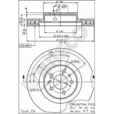 BS 8121 BRECO Тормозной диск