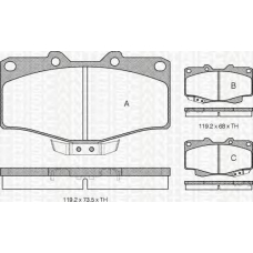 8110 13178 TRIDON Brake pads - front