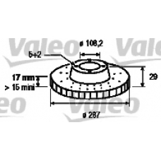 197065 VALEO Тормозной диск