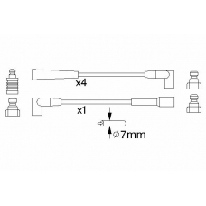 0 986 356 886 BOSCH Комплект проводов зажигания