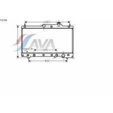 TO2336 AVA Радиатор, охлаждение двигателя
