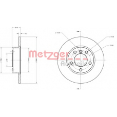 6110057 METZGER Тормозной диск