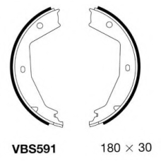 VBS591 MOTAQUIP Комплект тормозных колодок, стояночная тормозная с