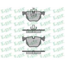 05P1477 LPR Комплект тормозных колодок, дисковый тормоз