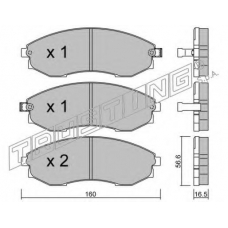 533.0 TRUSTING Комплект тормозных колодок, дисковый тормоз