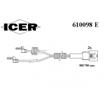 610098 E ICER Сигнализатор, износ тормозных колодок