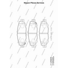 T361A20 NPS Комплект тормозных колодок, дисковый тормоз