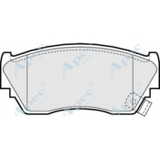 PAD752 APEC Комплект тормозных колодок, дисковый тормоз