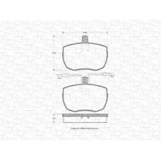 363702160142 MAGNETI MARELLI Комплект тормозных колодок, дисковый тормоз