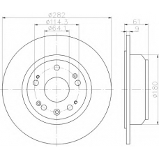 8DD 355 114-441 HELLA Тормозной диск