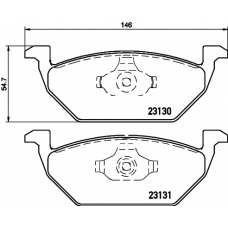 8DB 355 008-591 HELLA PAGID Комплект тормозных колодок, дисковый тормоз