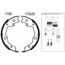 01793K BSF Комплект тормозных колодок, стояночная тормозная с