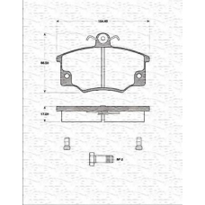 363702161184 MAGNETI MARELLI Комплект тормозных колодок, дисковый тормоз