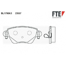 BL1790A3 FTE Комплект тормозных колодок, дисковый тормоз