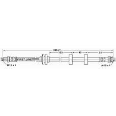 FBH6955 FIRST LINE Тормозной шланг