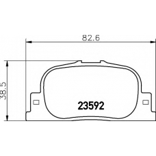 8DB 355 010-001 HELLA Комплект тормозных колодок, дисковый тормоз