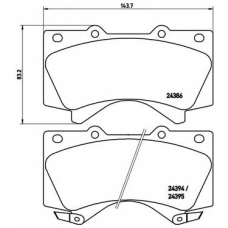 P 83 107 BREMBO Комплект тормозных колодок, дисковый тормоз