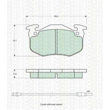 8110 25131 TRIDON Brake pads - front