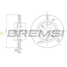 DBA192V BREMSI Тормозной диск