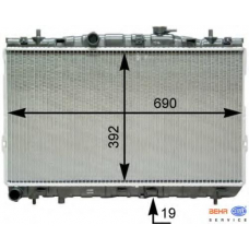 8MK 376 762-111 HELLA Радиатор, охлаждение двигателя