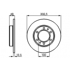 0 986 478 304 BOSCH Тормозной диск