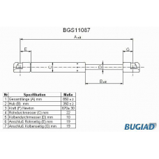 BGS11087 BUGIAD Газовая пружина, крышка багажник