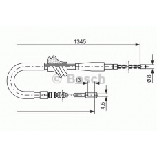 1 987 482 101 BOSCH Трос, стояночная тормозная система