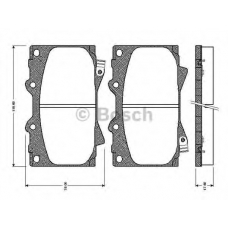 0 986 TB2 348 BOSCH Комплект тормозных колодок, дисковый тормоз