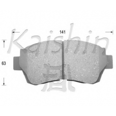 D2088 KAISHIN Комплект тормозных колодок, дисковый тормоз