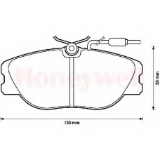 571423B BENDIX Комплект тормозных колодок, дисковый тормоз