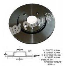 IBT-1276 IPS Parts Тормозной диск