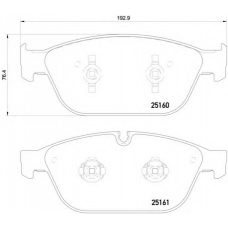 P 85 128 BREMBO Комплект тормозных колодок, дисковый тормоз