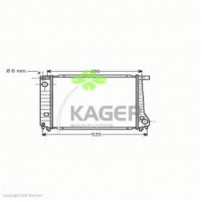 31-0110 KAGER Радиатор, охлаждение двигателя