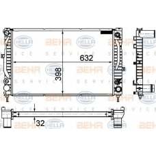8MK 376 766-141 HELLA Радиатор, охлаждение двигателя