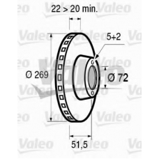 186103 VALEO Тормозной диск