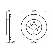 0 986 478 491 BOSCH Тормозной диск