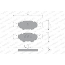 151-1557 WEEN Комплект тормозных колодок, дисковый тормоз