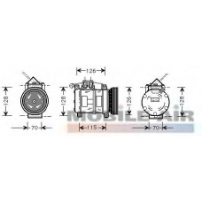 0600K232 VAN WEZEL Компрессор, кондиционер