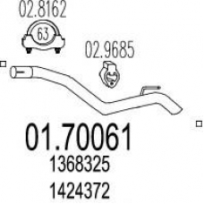 01.70061 MTS Труба выхлопного газа