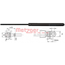 2110213 METZGER Газовая пружина, капот