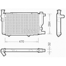 DRM21013 DENSO Радиатор, охлаждение двигателя