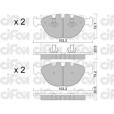 822-771-0 CIFAM Комплект тормозных колодок, дисковый тормоз