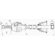 DRS6010.00 OPEN PARTS Приводной вал