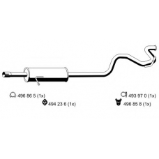 330190 ERNST Глушитель выхлопных газов конечный