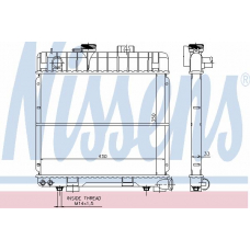60688 NISSENS Радиатор, охлаждение двигателя