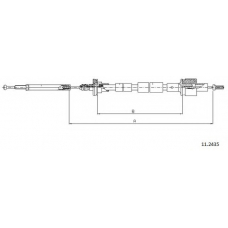 11.2435 CABOR Трос, управление сцеплением
